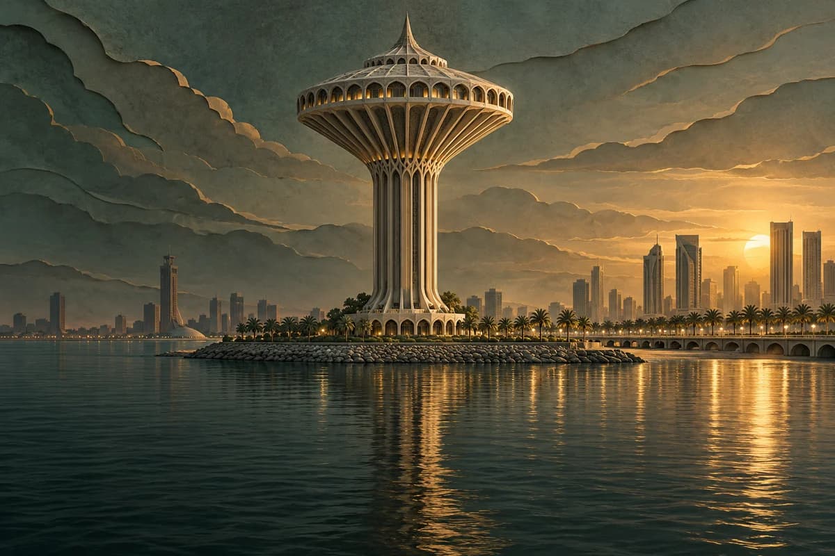 تصميم معماري لبرج المياه في الخبر