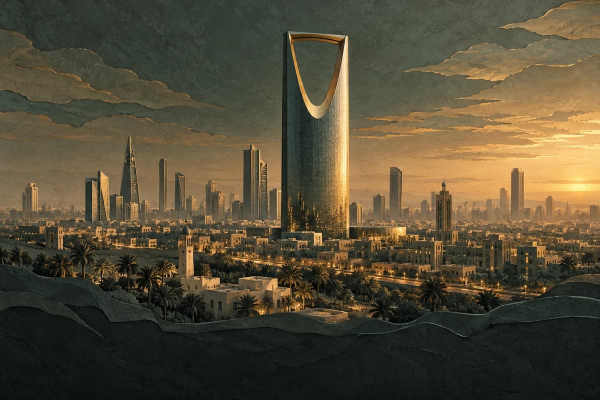 تصميم معماري لبرج المملكة في الرياض
